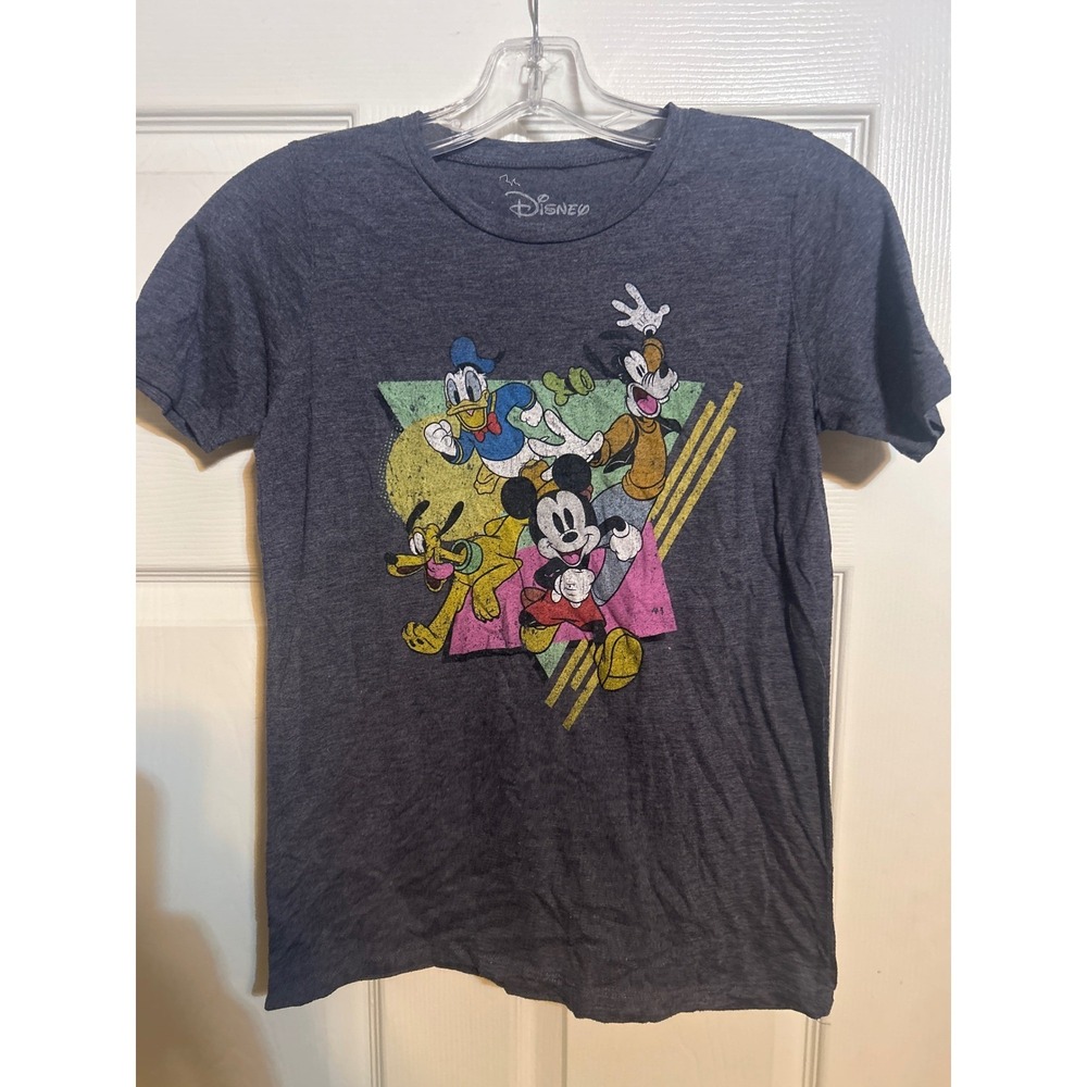 Disney Mickey Mouse Donald Goofy Pluto Retro Graphic T Shirt‎ Top Size SM